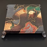 梅山窯　中村卓夫　猫足角皿