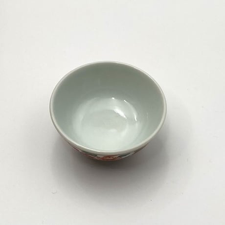 永楽即全　呉須赤絵菊竹酒盃　10客組