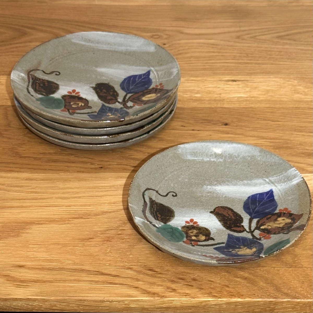 値下げ】 乾山写 花形 果物皿 5客