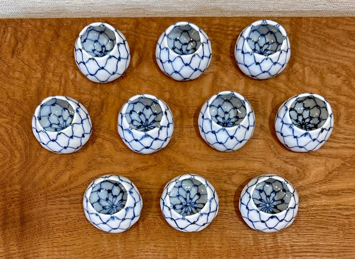 永楽即全 染付網つぼつぼ 10客組 | とみや