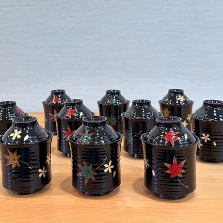 辻石斎　平筋春秋椀　10客組