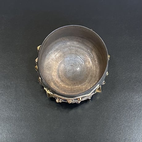 山口由次　星屑金河茶碗　黒