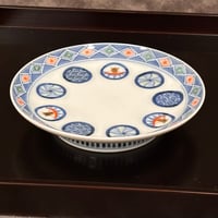 12代酒井田柿右衛門 染錦地紋丸紋画五寸皿 | とみや 12代酒井田柿右衛門 染錦地紋丸紋画五寸皿 | とみや