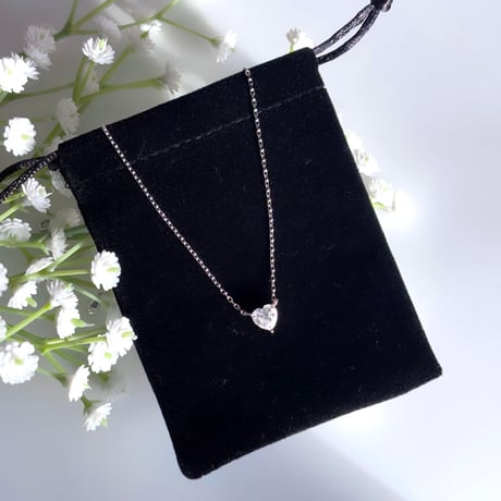 ハイカーボンダイヤモンド1ct ハートネックレス