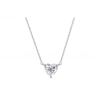 ハイカーボンダイヤモンド1ct ハートネックレス