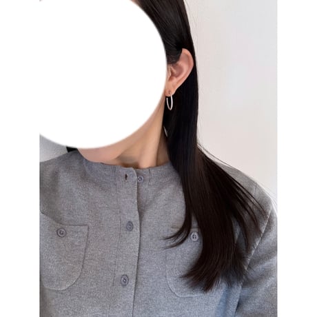 ハイカーボンダイヤモンド mini hoop ピアスorイヤリング