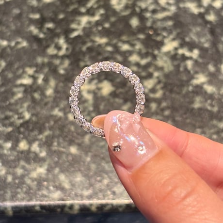 ハイカーボンダイヤモンド フルエタニティリング