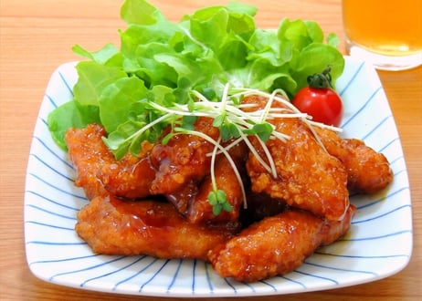 【送料無料 業務用】骨なしチキンバー(たれセット)　10kg入り（チキン1kgタレ250g×8セット）【冷凍食品 唐揚げ 鶏肉 鶏むね イベント オードブル パーティ おつまみ お弁当 時短】