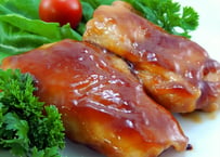 【送料無料 業務用】チキン照焼き90g（真空） 100枚入り（5枚真空×10袋×2合わせ）【冷凍食品 鶏肉 鶏もも 湯せん バーベキュー グリル オードブル 焼き鳥 パーティ 時短】
