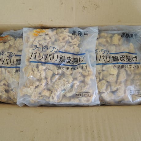 【送料無料 業務用】パリパリ鶏皮揚げ500g　4kg（500ｇ×8袋）【業務用 鶏肉 冷凍食品 唐揚げ 通販 肉 鶏皮 イベント オードブル パーティ おつまみ 弁当 おかず 居酒屋 時短】