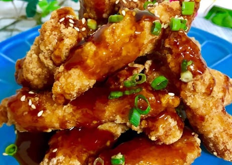 【送料無料 業務用】骨なしチキンバー(たれセット)　10kg入り（チキン1kgタレ250g×8セット）【冷凍食品 唐揚げ 鶏肉 鶏むね イベント オードブル パーティ おつまみ お弁当 時短】