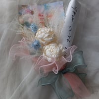 ソラフラワーピオニー×３種のラッピングペーパー/グリーンリボン