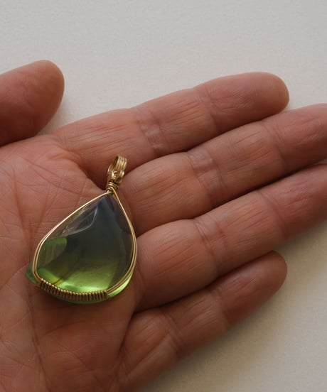 波の浄化★グリーンオパール色