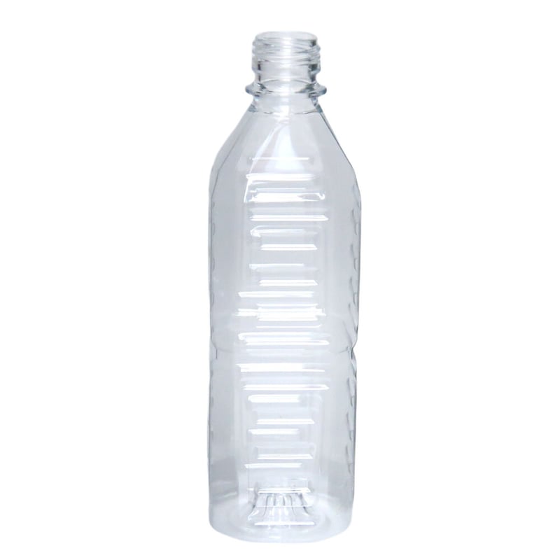 空 ペットボトル容器 500ml 角型 100本入 ふた付セット | 包装用品の