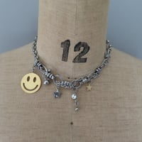 smile charm necklace𖦹๋࣭ ⭑☺︎