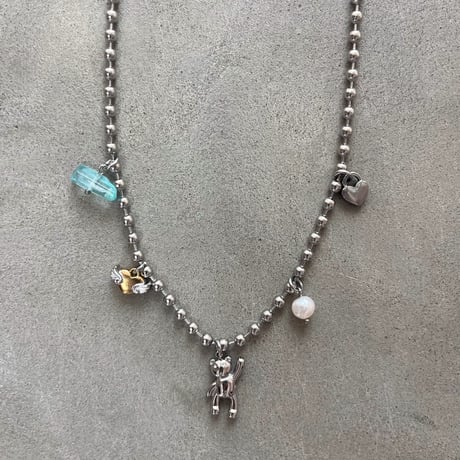 bear charm ball chain necklaceʕ•ᴥ•ʔ♡
