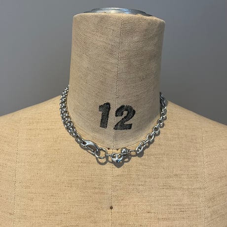 edge link necklace -silver-