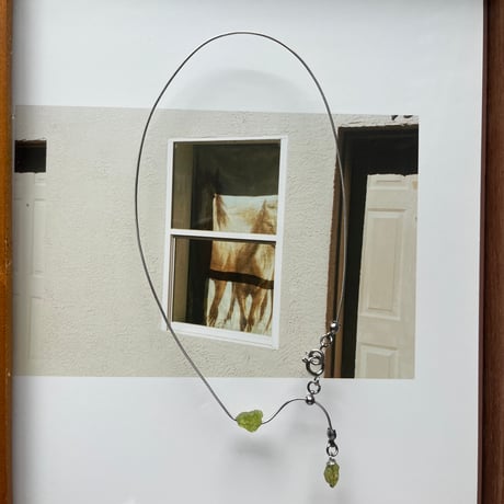 stone slide necklace-peridot-