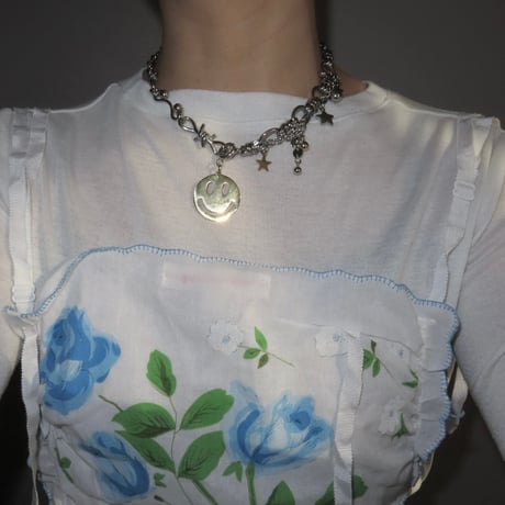 smile charm necklace𖦹๋࣭ ⭑☺︎