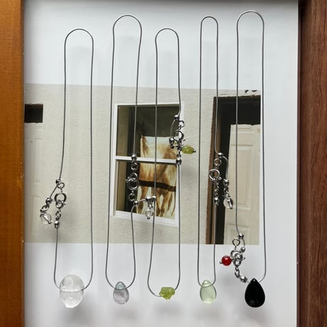 stone slide necklace-quartz-