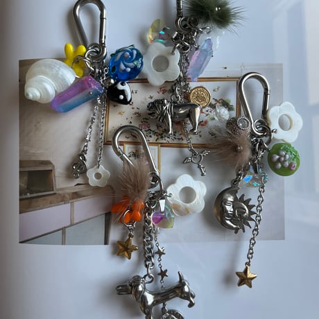 chipie original key chain-sun and moon-