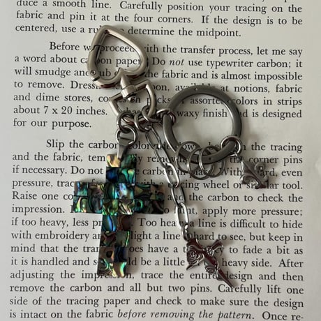 cross shell key ring
