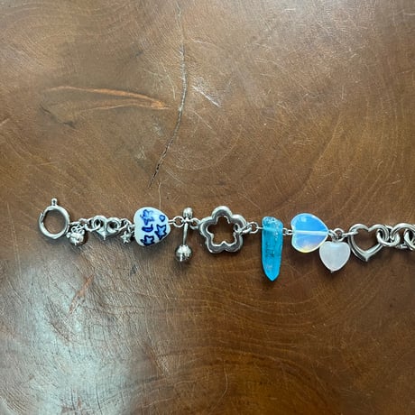 charm bracelet ㅤ۫  ✿֔ᮬ-blue crystal-