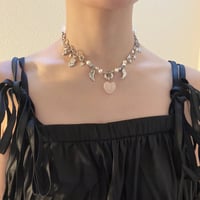 angel heart necklace-rose quartz-