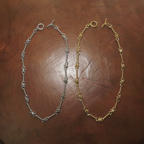 fleur link necklace（silver/gold）