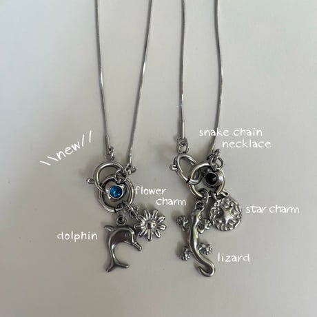 snake chain necklace-lizard-