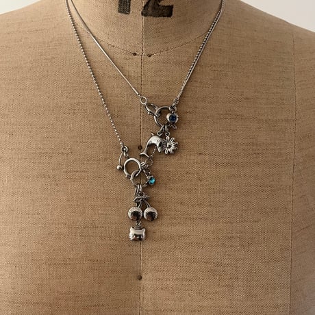 snake chain necklace-dolphin-