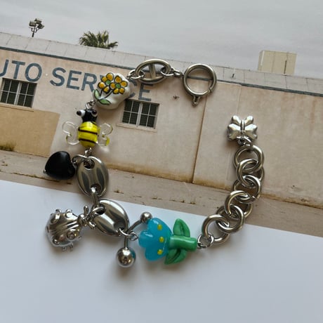 flower & insect bracelet