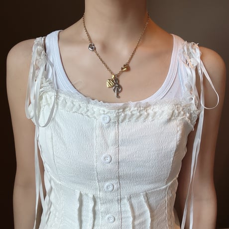 melody heart necklace𐔌♫ྀི𓈒 ݁⋆