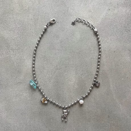 bear charm ball chain necklaceʕ•ᴥ•ʔ♡