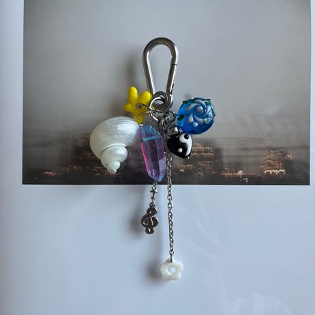 chipie original key chain-heart ying yang-