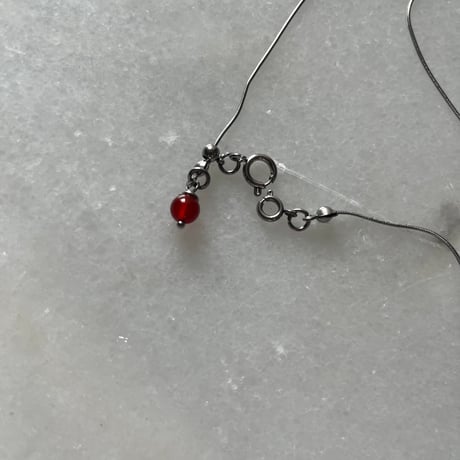 stone slide necklace-black onyx-