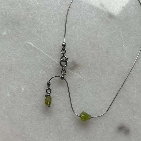 stone slide necklace-peridot-