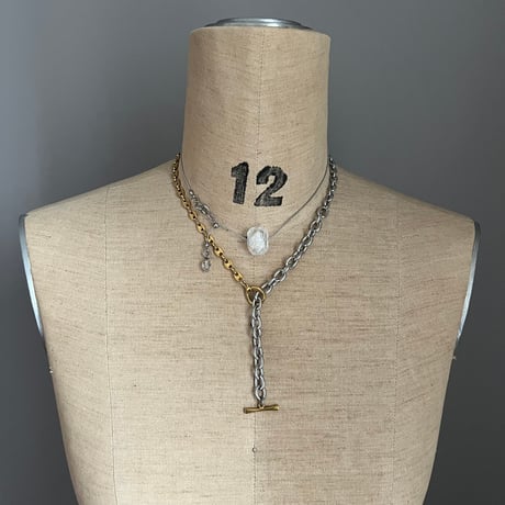stone slide necklace-quartz-