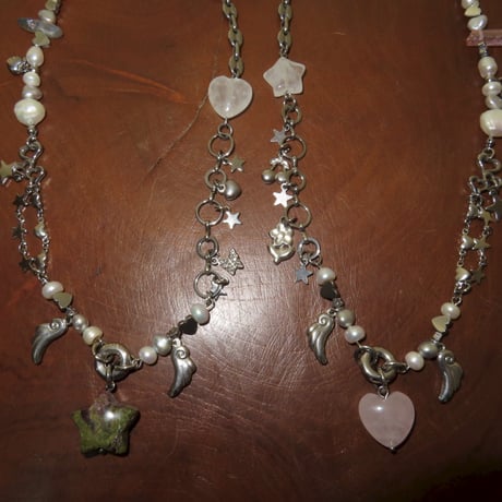 angel star necklace‧˚₊*̥⭐︎-dragon blood jasper-