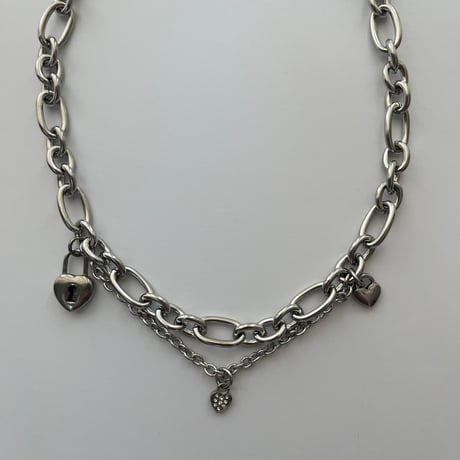 heart padlock necklace♡ྀི ˖ ⊹