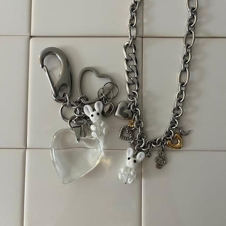 big heart key chain