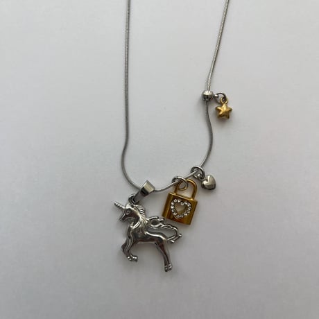 unicorn snake chain necklace˚ ༘♡