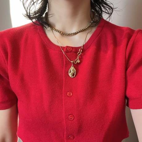 snake chain necklace-gold horse-