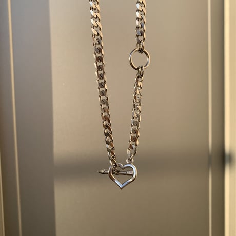 2way heart  necklace
