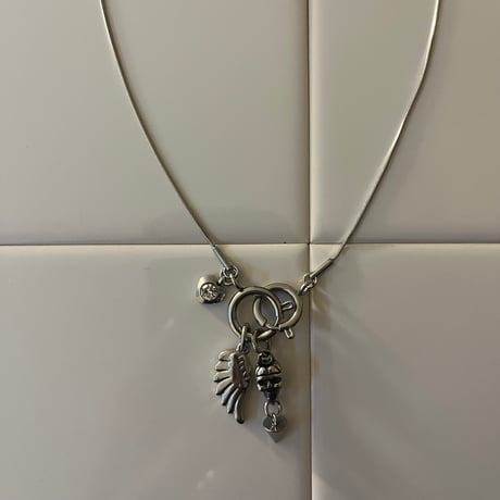 snake chain necklace-skull-