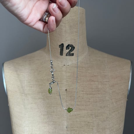 stone slide necklace-peridot-