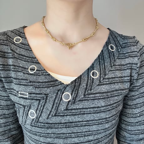 fleur link necklace（silver/gold）
