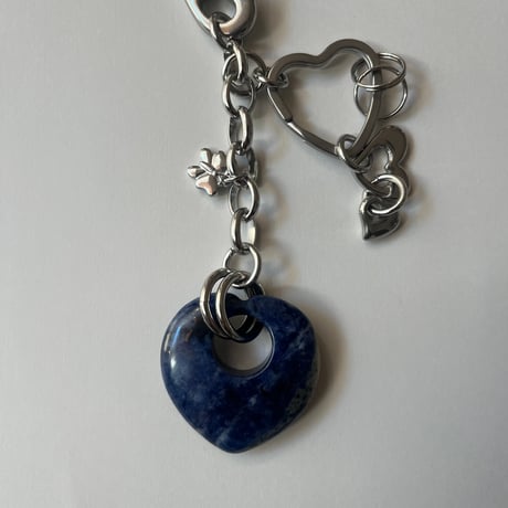 natural stone key ring-lapis lazuli-