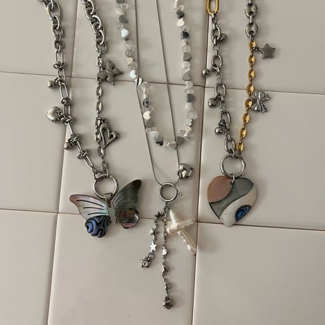 pearl cross charm necklace