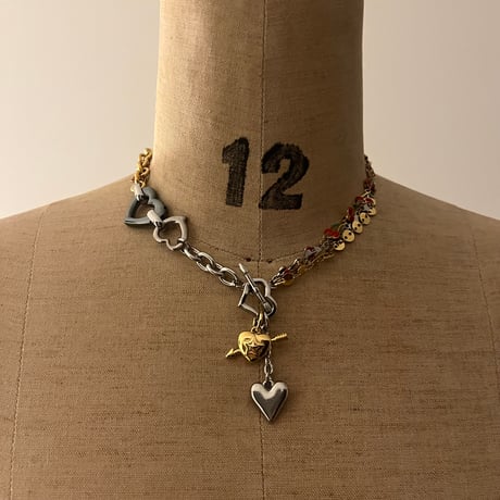 cherry♡heart necklace